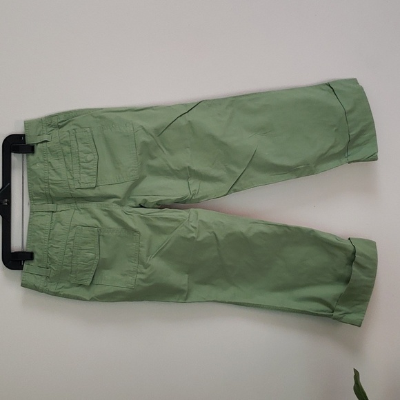 Mossimo green cropped cargo pants, 100% cotton, drawstring, women's size small - Picture 6 of 6